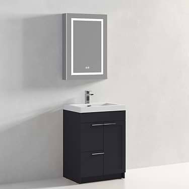 Mona 24" Charcoal Gray Vanity And Counter