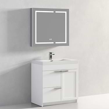 Mona 36" White Vanity And Counter