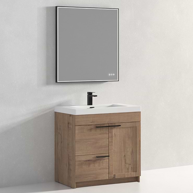 Mona 36" Classic Oak Vanity And Counter