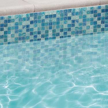 Aquatic Sky Blue 1X1 Square Natural Glass Mosaic