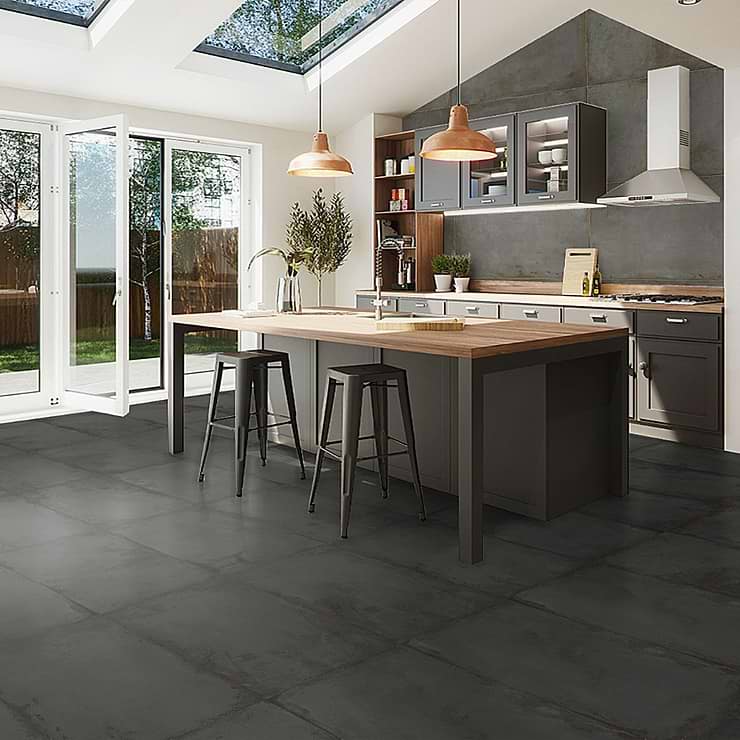 Angela Harris Flatiron Graphite 24x48 Matte Porcelain Tile