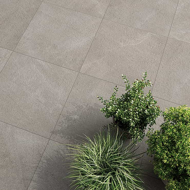 Rushmore 2CM Rock Gray 24x24 Matte Porcelain 2CM Outdoor Paver; in Gray Porcelain; for Commercial Floor, Floor Tile, Kitchen Floor, Outdoor Floor, Outdoor Wall, Shower Wall; in Style Ideas Industrial, Modern