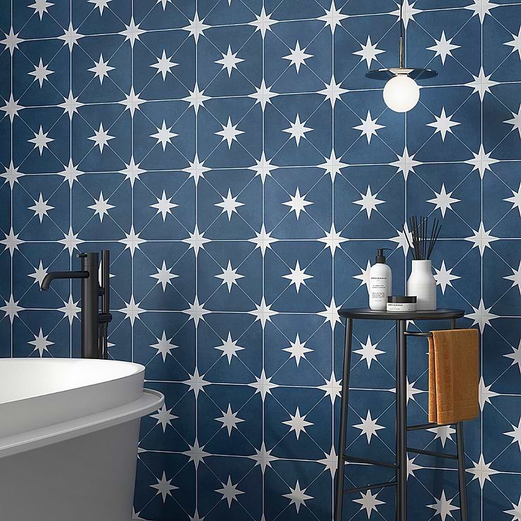 Tau Navy Blue 9x9 Matte Porcelain Tile