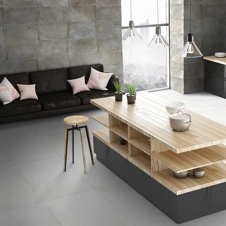 Bronx Greige Gray 12x24 Matte Porcelain Tile; in Gray Porcelain; for Backsplash, Floor Tile, Kitchen Floor, Kitchen Wall, Wall Tile, Bathroom Floor, Bathroom Wall, Shower Wall, Shower Floor, Outdoor Floor, Outdoor Wall, Commercial Floor, Pool Tile; in Style Ideas Contemporary, Craftsman, Industrial, Rustic, Transitional; released 2023; new, trends