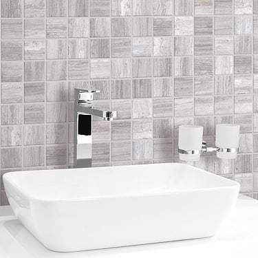 Nashville Gray 2x2 Travertine Look Matte Porcelain Mosaic