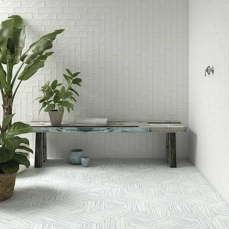 HexArt Zen Sky Blanco 8" Hexagon Matte Porcelain Tile