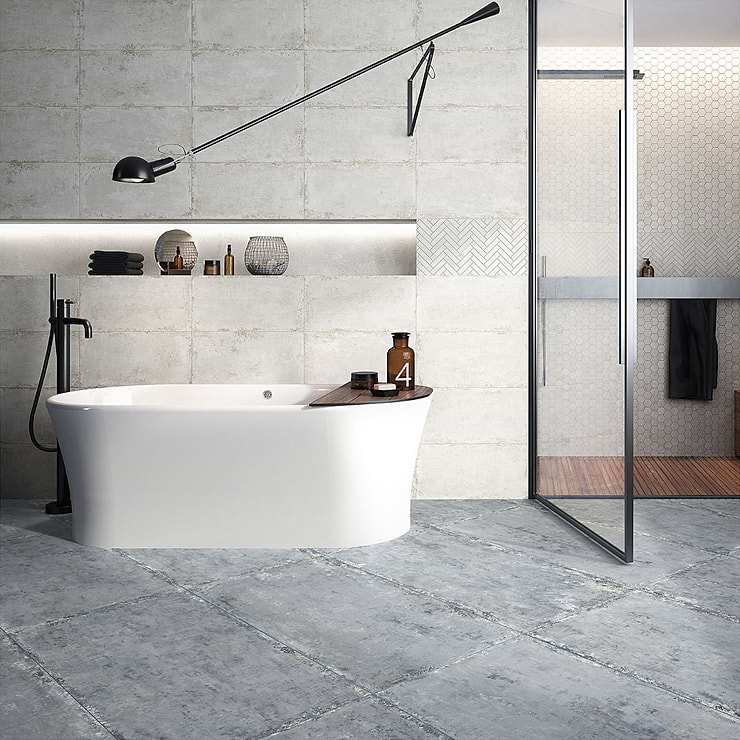 Portrait Ocean Blue 24x48 Matte Porcelain Tile