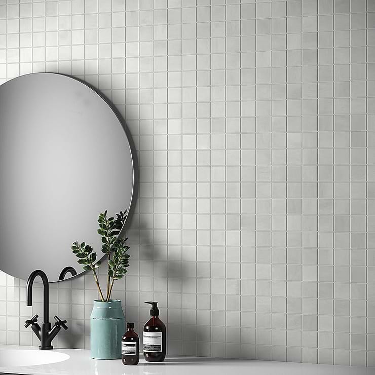 Clay Delight Gray 2x2 Matte Porcelain Mosaic Tile