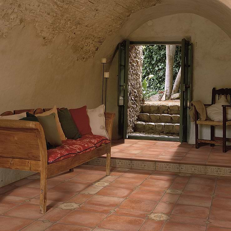 Burgos Terracotta Brick 14x14 Matte Porcelain Tile