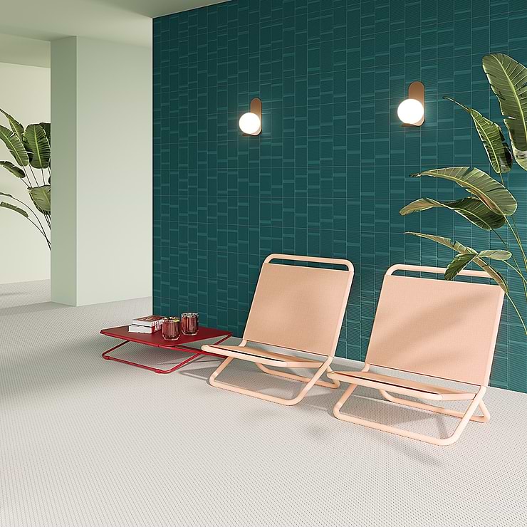 Division Aqua Teal Green 8x16 Fluted 3D Matte Ceramic Wall Tile