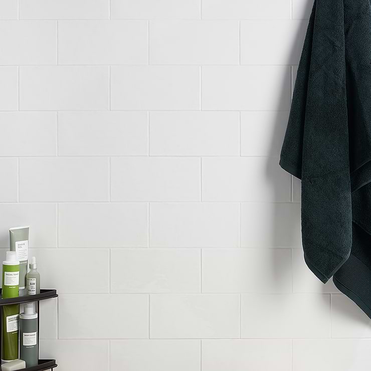 Bellami Bianco White 5x10 Polished Ceramic Subway Tile; in White  Ceramic ; for Backsplash, Kitchen Wall, Wall Tile, Bathroom Wall, Shower Wall, Outdoor Wall; in Style Ideas Beach, Classic, Contemporary, Cottage, Craftsman, Farmhouse, Industrial, Mid Century, Modern, Traditional, Transitional