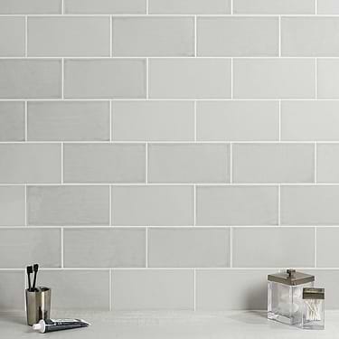 Bellami Grigio Gray 5x10 Polished Ceramic Subway Tile