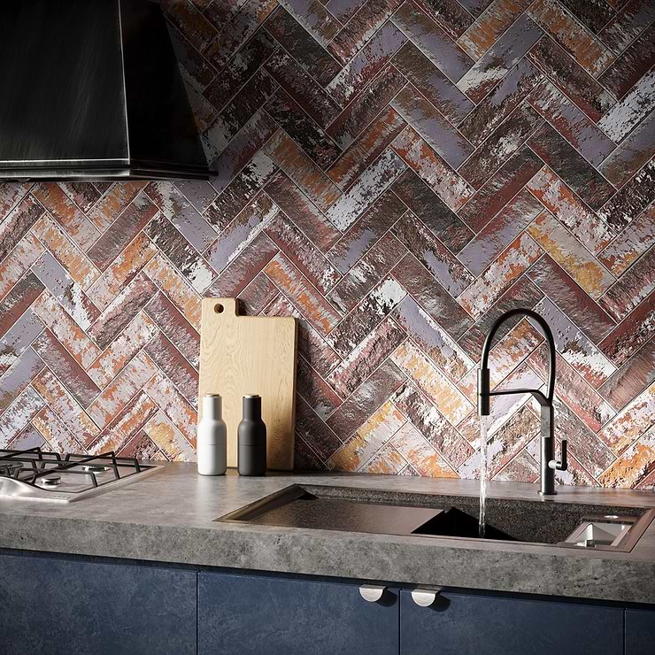 Urban Brick Industrial Mix 3x10 Clay Brick Wall Tile; in Red, White, Gray, Brown Clay Brick; for Backsplash, Floor Tile, Kitchen Floor, Kitchen Wall, Wall Tile, Bathroom Floor, Bathroom Wall, Shower Wall, Shower Floor, Outdoor Floor, Outdoor Wall, Commercial Floor; in Style Ideas Classic, Industrial, Rustic