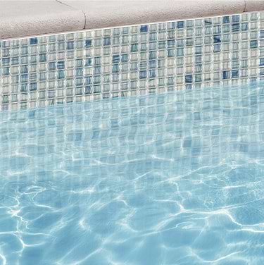 Celeste Harbor Fog Blue 1x1 Square Polished Glass Mosaic