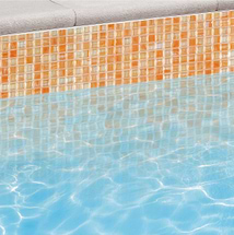 Celeste Citrus Blast Orenge Glass Polished Mosaic Tile