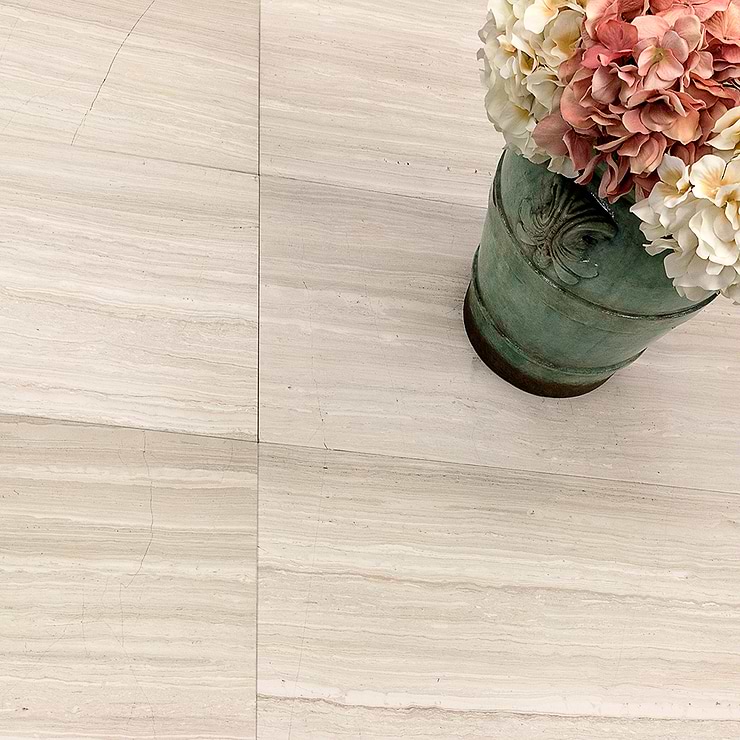 Wooden Beige 12x24 Honed Marble Tile