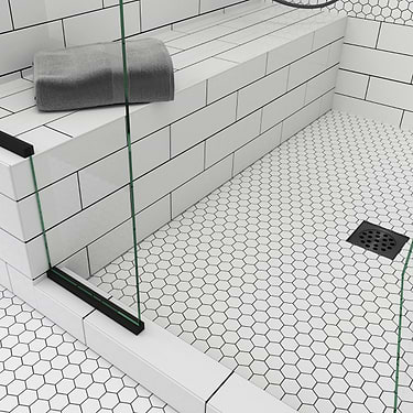 Serenity White 2" Hexagon Matte Porcelain Mosaic