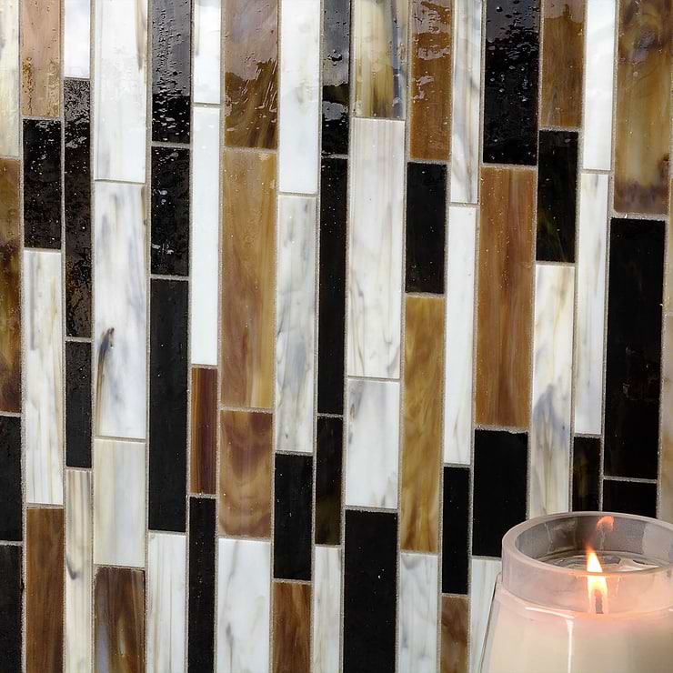 Matchstix Meadowlark Stained Glass Mosaic Tile