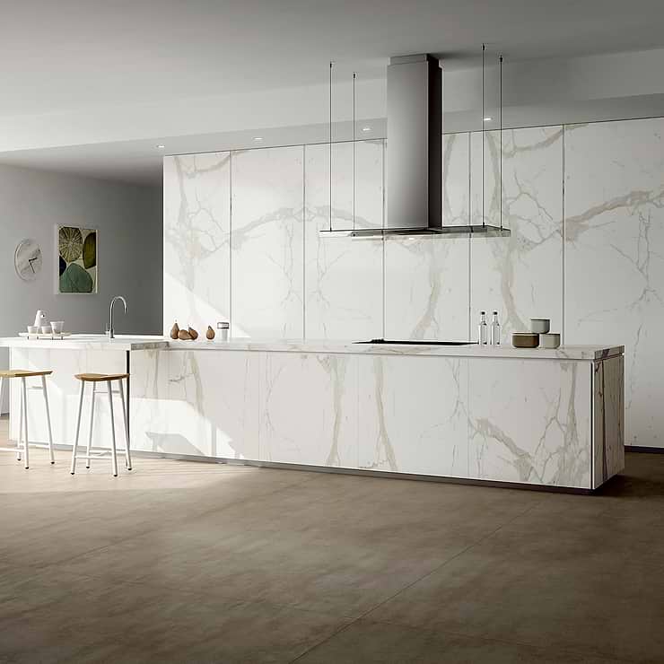 TileBarXL Marmi Slim White Calacatta 60x120 Polished Porcelain Slab