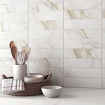 Amalfi Calacatta 3x12 Matte Ceramic Tile
