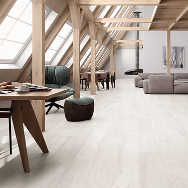 Kenridge White 8x48 Wood Look Matte Porcelain Tile