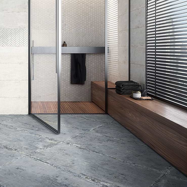 Portrait Ocean Blue 24x48 Matte Porcelain Tile