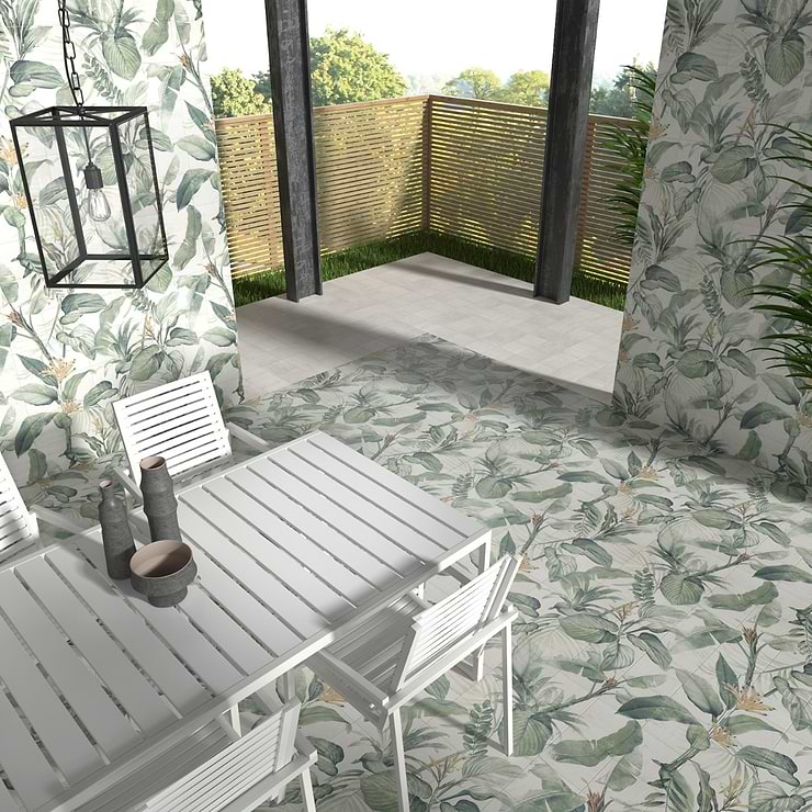 Angela Harris Wilder Spring Leaves Mural 8x8 Matte Porcelain Tile