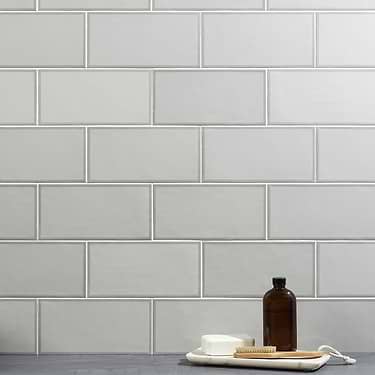 Bellami Framed Grigio Gray 5x10 Polished Ceramic Subway Tile