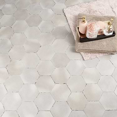 Sasha Hex Taupe Beige 6" Hexagon Matte Porcelain Tile - Sample