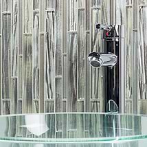 Mangata Glacial Thundercloud Metallic Planks Glass Mosaic Tile