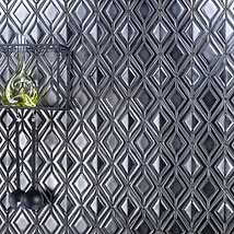 Nabi Jewel Gunmetal 3D Polished Crackled Glass Tile