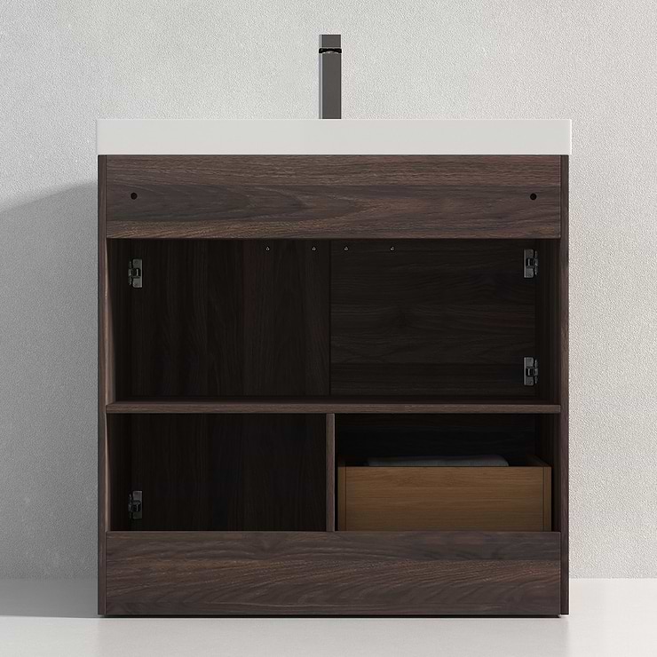 Mona 36" Cali Walnut Vanity And Counter