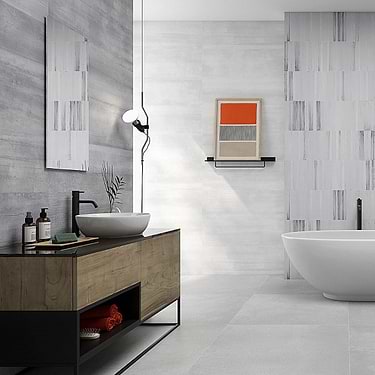 After Perla Silver 13x40 Matte Ceramic Tile