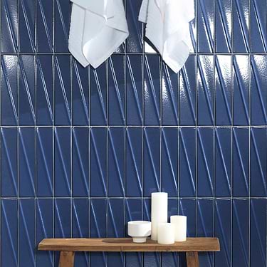 Axelle Azure Blue 3x12 Glossy Ceramic Subway Tile