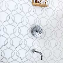 Nymeria White & Gray Polished Marble Tile
