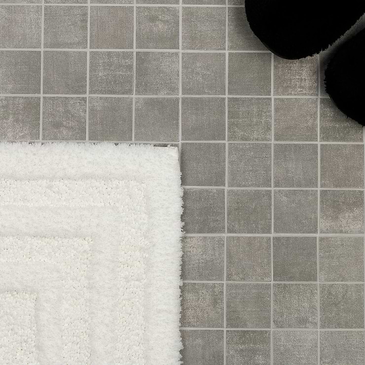 Basic Cement Ash 2x2 Matte Porcelain Mosaic Tile