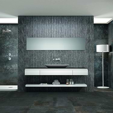 Twilight Deco Dark Gray 12X48 Metal Look Matte Porcelain Tile