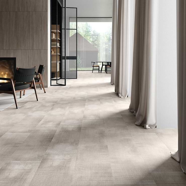 Ristretto LVT Teak Beige 12x24 Fabric Look Rigid Core Click Luxury Vinyl Tile 