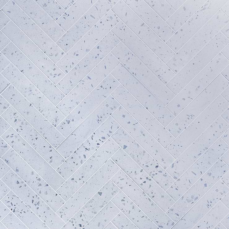 Mancala Denim Blue 3x16 Matte Terrazzo Tile