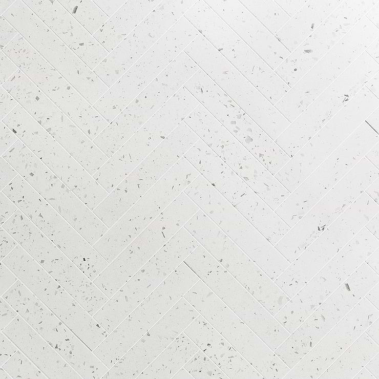 Mancala White 3x16 Matte Terrazzo Tile