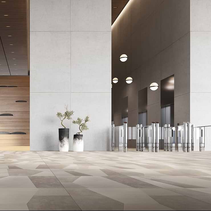 Stories Beige 24x24 Matte Porcelain Tile; in Taupe Colorbody Porcelain; for Backsplash, Floor Tile, Kitchen Floor, Kitchen Wall, Wall Tile, Bathroom Floor, Bathroom Wall, Shower Wall, Shower Floor, Outdoor Floor, Outdoor Wall, Commercial Floor, Pool Tile; in Style Ideas Contemporary; released 2023; new, trends