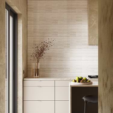 Curve White Fluted 6x12 3D Glossy Ceramic Tile