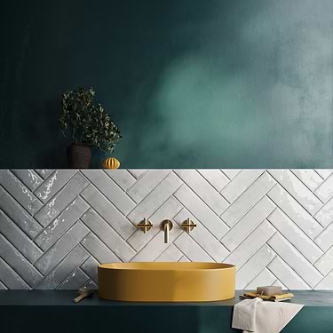 Castle Hazy Trail 3x12 Polished Gray Ceramic Wall Tile - Sample