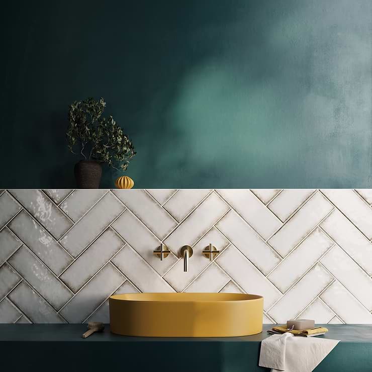Los Lunas White 4x12 Polished Ceramic Subway Wall Tile