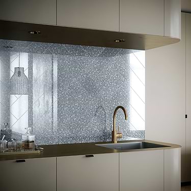 Marmont Iron Gray 4.5x18 Polished Antique Mirror Tile - Sample