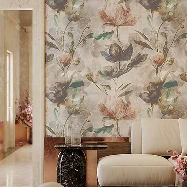 Art Gallery Lily Multicolor 24x48 Artisan Decor Matte Porcelain Tile by Paula Purroy