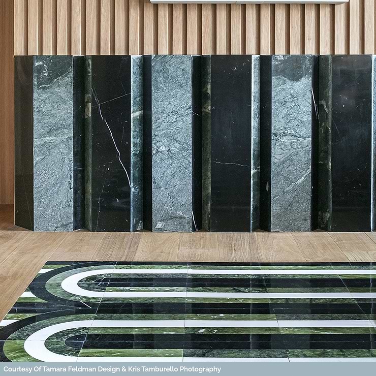 Arc Horizontal Night 12x12 Polished Marble by Elizabeth Sutton