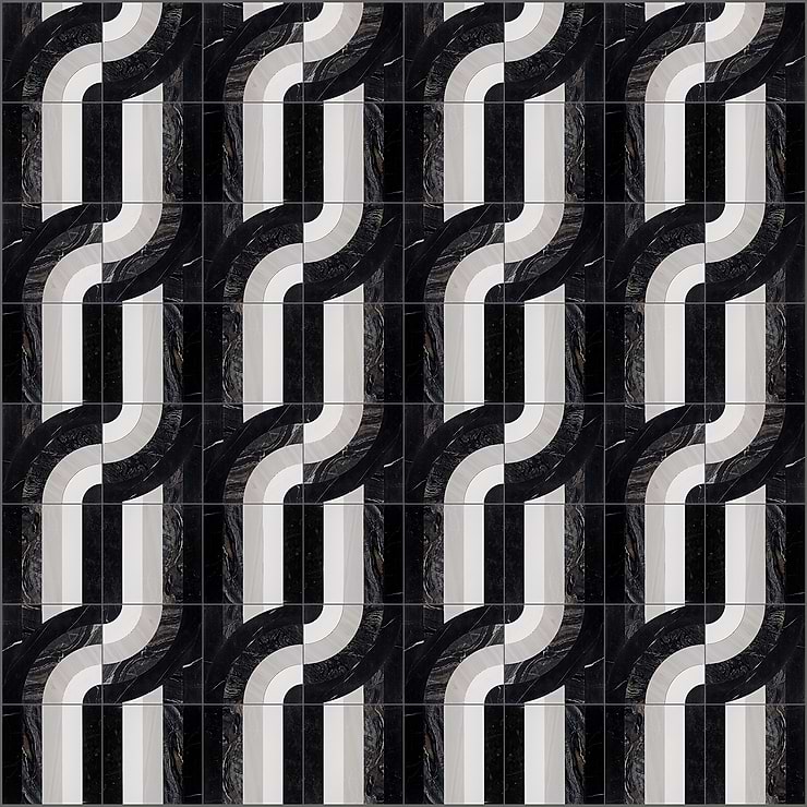Arc Night 12x12 Polished Marble By Elizabeth Sutton: Pattern 35