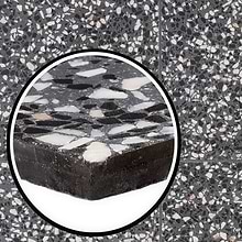 True Terrazzo Domino Gray 16x16 Polished Terrazzo Tile