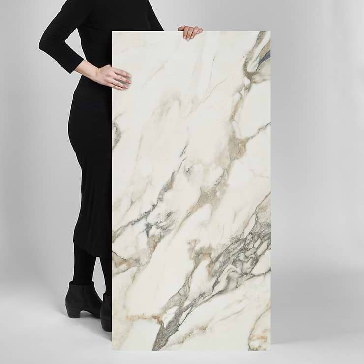 DreamStone Calacatta Rustico 24x48 Polished Porcelain Tile